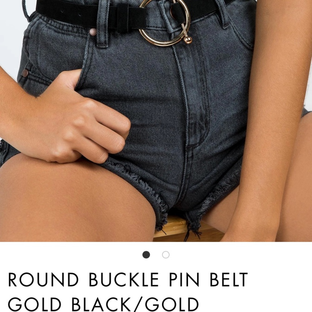 Princess Polly Round Buckle Pin Belt